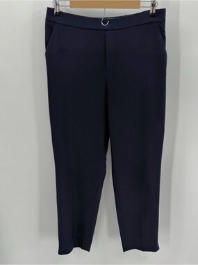 Banana Republic Outlet Pants Women’s 10 Hayden Navy Blue Pull On Crop Ankle Dark